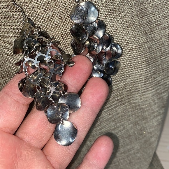 Earrings dangle silver colored - Picture 4 of 4